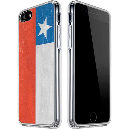 Chile Flag Distressed iPhone SE (2nd & 3rd Gen) Clear Case